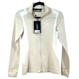 J. Lindeberg Mae Zip Mid Layer Top Moonbeam Womens XS New